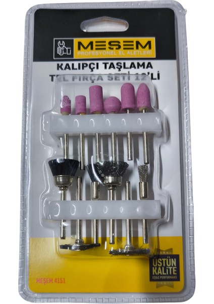 Kalıpçı Taşlama Tel Fırça Seti 12'li