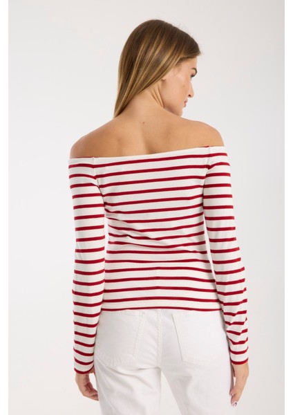 Kadın Geniş Yaka Uzun Kollu Rahat Kalıp Bluz – Yumuşak ve Esnek Kumaş 3002 modelleri