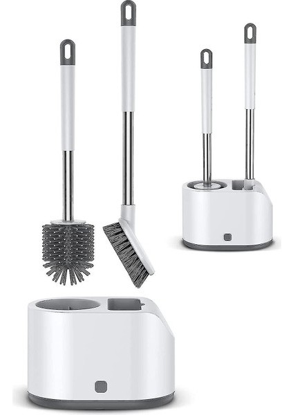 Tuvalet Fırçası Ve Silikon Tuvalet Tutacağı - 2 Parça Set Duvara Monte Çabuk Kuruyan Set Banyo Aksesuarı Lekeli Zemin Kapı Temizleme Yumuşak Kıl B (Yurt Dışından) fiyatları