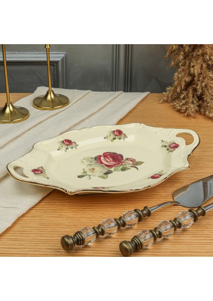 Rose 31 cm Ayaklı Sunum Tabak