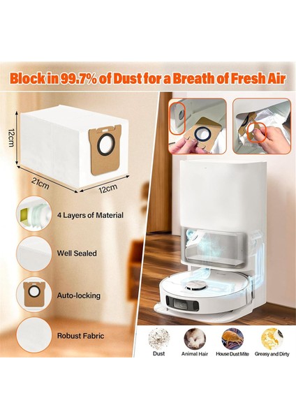 Dreame L10S ULTRA/L10 ULTRA/L10S Ultra/dreame L10S/S10/S10PRO/XIAOMI X10 Elektrikli Süpürge Ana Yan Fırça Filtre Parçaları (Yurt Dışından) indirimleri