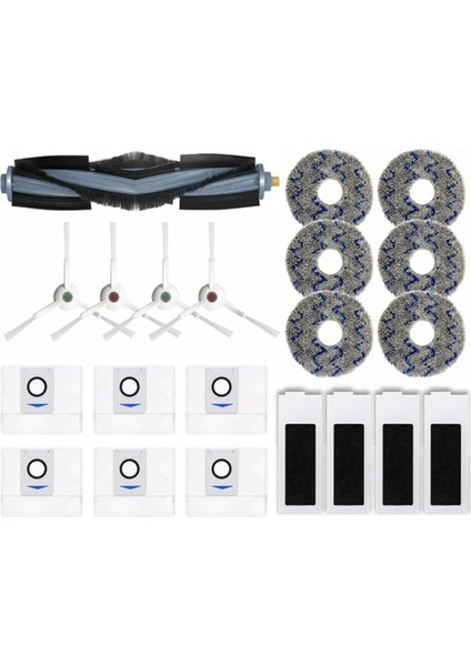 Ecovacs Deebot T20 Omni T20E Aksesuarları Ana Yan Fırça Paspas Bezi Hepa Filtre Toz Torbası Yedek Parçaları (Yurt Dışından)