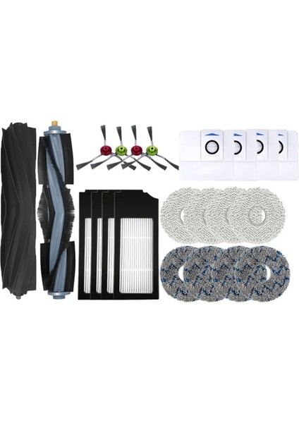 Ecovacs Deebot T10 / X1 Omnı / Turbo Robot Süpürge Parçaları Ana Yan Fırça Hepa Filtre Paspas Bezi Toz Torbası (Yurt Dışından)