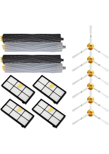Irobot Roomba Parça Kiti Serisi 800, 860, 865, 866, 870, 871, 880, 885, 886, 890, 900, 960, 966, 980 Ana Yan Fırça Hepa Filtresi Için (Yurt Dışından)