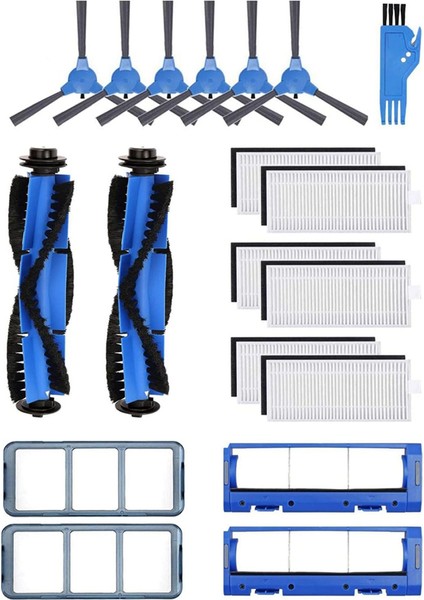 Eufy Robovac 11S 15T 30 30C 15C 12 25C 35C11S Plus Aksesuar Seti Filtre Ön Filtre Silindiri Yan Fırça Fırça Kapağı (Yurt Dışından)