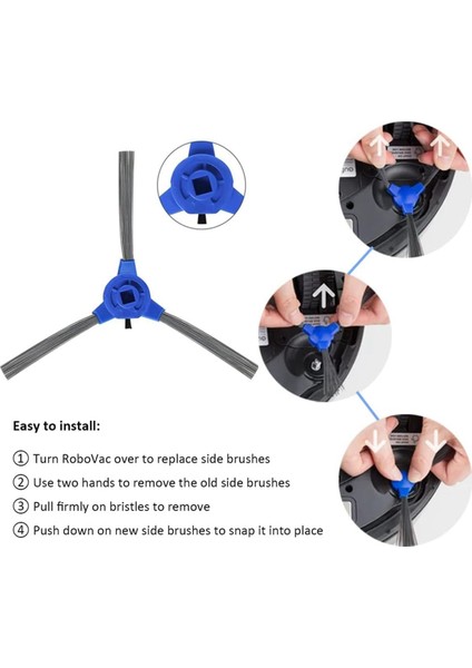 Eufy Robovac 11S 15T 30 30C 15C 12 25C 35C11S Plus Aksesuar Seti Filtre Ön Filtre Silindiri Yan Fırça Fırça Kapağı (Yurt Dışından) fiyatları