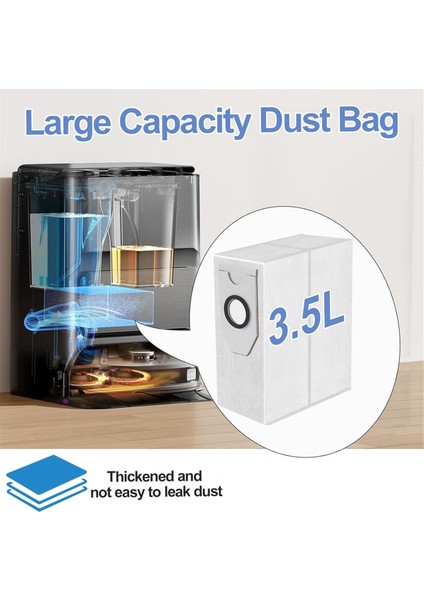 Eureka J12 Ultra/midea V12 Robot Süpürge Için Elektrikli Süpürge Torbaları, Toz Torbası Yedek Torba Aksesuar Seti (Yurt Dışından) indirimleri