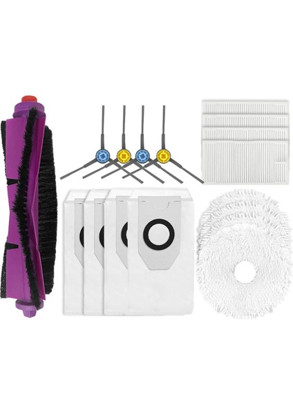 Midea V12 Robot Süpürge Parçaları Için Uygun Aksesuar Seti Ana Yan Fırça Paspas Filtre Toz Torbası (Yurt Dışından)