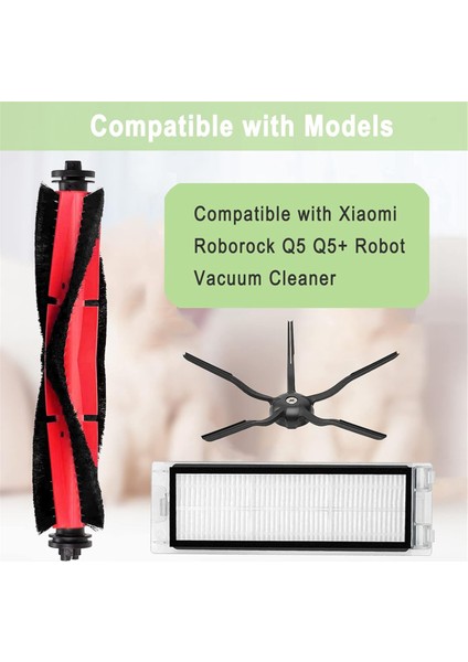 Roborock Q5 Q5+ Elektrikli Süpürge Ana Fırçası Hepa Filtresi Yan Fırçası Için Yedek Parçalar (Yurt Dışından) fiyatları