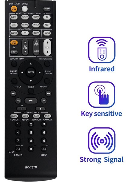 RC-737M Uzaktan Kumandasını Onkyo Av Alıcı Uzaktan Kumandasıyla Değiştirin (Yurt Dışından) fiyatları