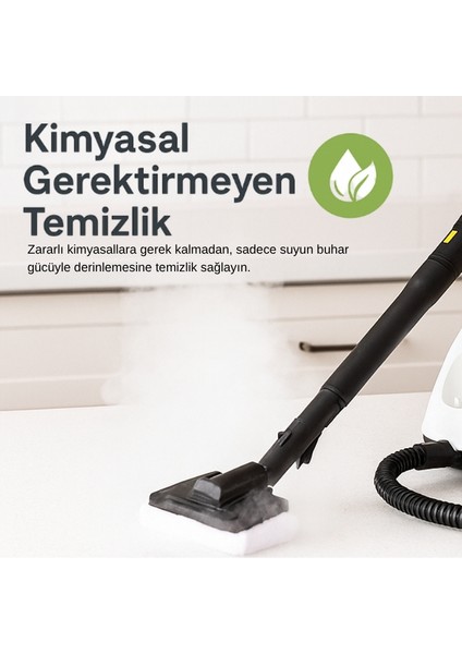 Stella Deluxe 5 Bar/ 2100W / Buharlı Temizleme Makinası - Beyaz