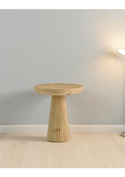 Üst Kalite Çizgili Fitilli Mantar Yan Sehpa (Küçük Boy) - Doğal fiyatları