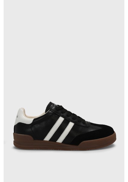 Lia Kadın Deri Sneaker Spor Ayakkabı Siyah