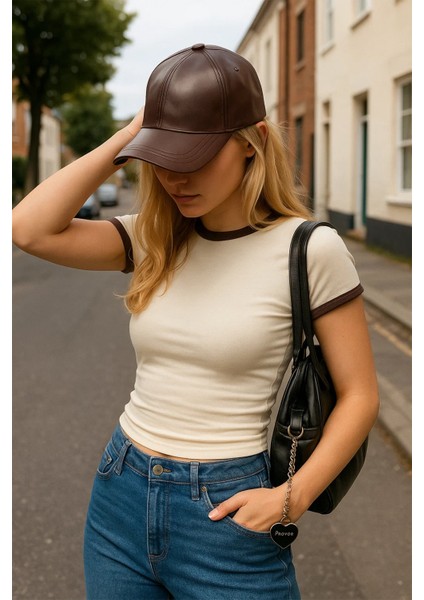 Acı Kahve Unisex Vegan Deri Cap Şapka fiyatları