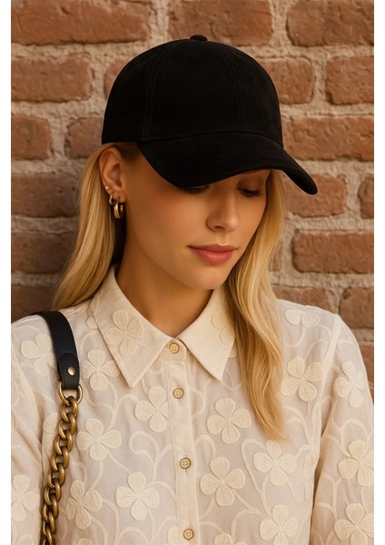 Siyah Basic Süet Cap Şapka modelleri