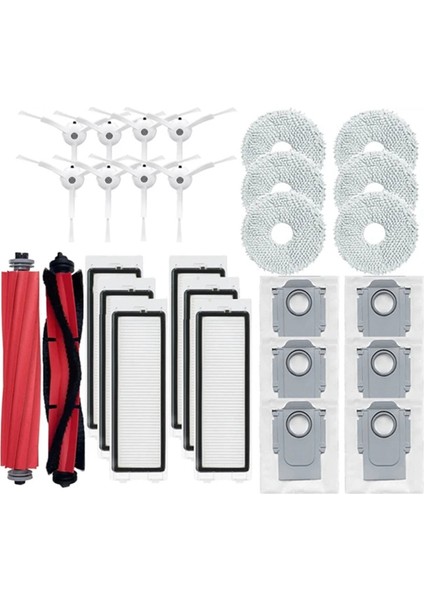 Xiaomi Roborock Q Revo / P10 Robot Süpürge Aksesuarları Silindir Yan Fırça Toz Torbası Aksesuarları Filtre Paspas Bezi (Yurt Dışından)