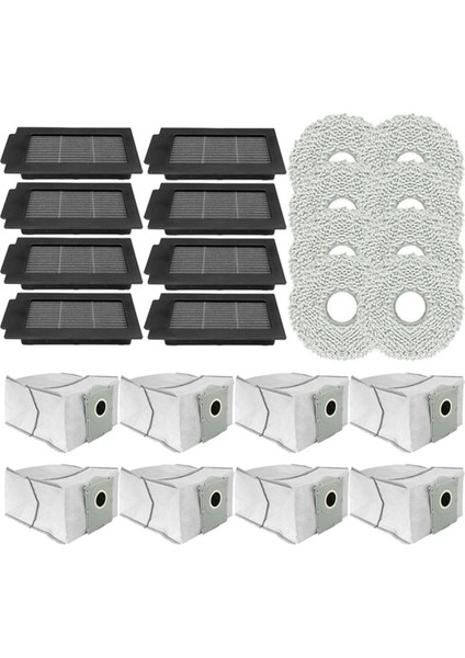 Ecovacs Debot T50 Pro Vakum Parçaları Hepa Filtre Paspas Bezi Toz Torbası Aksesuarları Ile Uyumlu (Yurt Dışından)