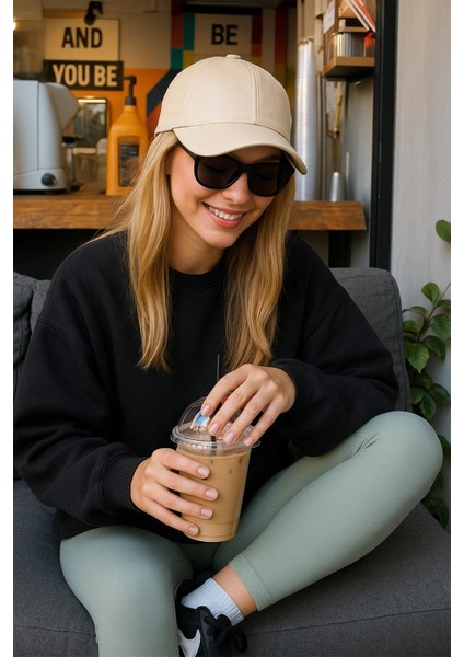 Bej Unisex Vegan Deri Cap Şapka fiyatları