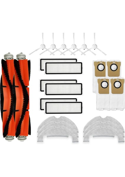 Xiaomi Mi Robot Süpürge Mop 2 Ultra STYTJ05ZHM Ana Yan Fırça Hepa Filtre Mop Toz Torbası Yedek Parça Aksesuarları (Yurt Dışından)