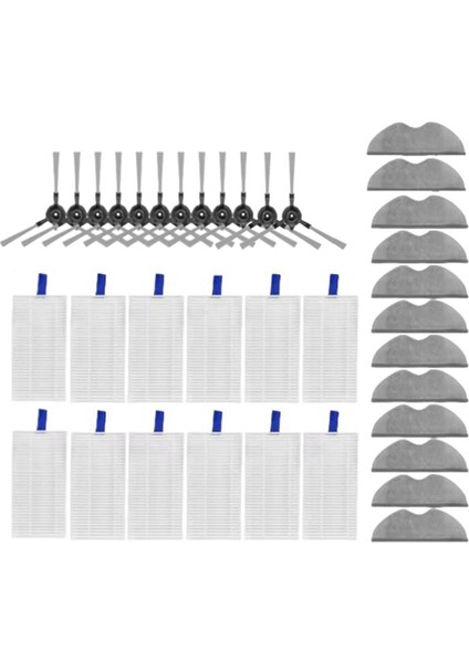 Xiaomi Robot Süpürge E5/C108 Yedek Yan Fırça Hepa Filtre Paspas Pedleri Yedek Parça Aksesuarları (Yurt Dışından)
