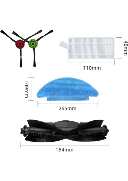 Cecotec Conga 7490 / 7290 Eternal X-Treme Robot Süpürgeler Için 26 Parça Aksesuar Seti Ana Yan Fırça Hepa Filtre Paspas Pedi (Yurt Dışından) fırsatları