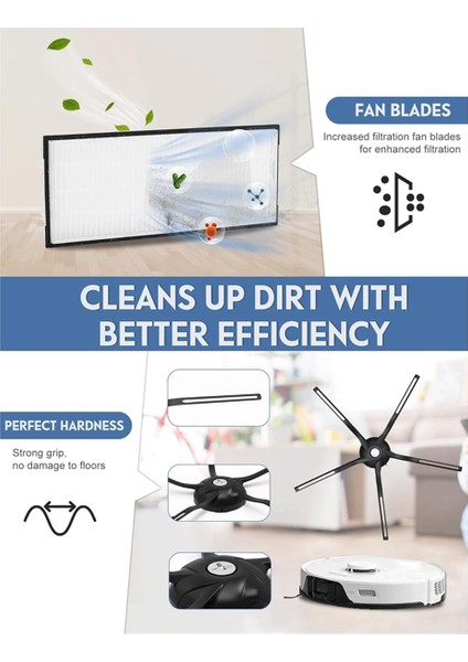 Xiaomi Roborock S8/s8 Plus/s8+ Aksesuarları, 6 Gümüş Iyon Paspas Filtresi, Yan Fırçalar, Yedek Ana Fırçalar (Yurt Dışından) fırsatları