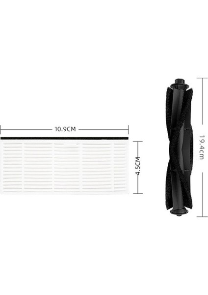 Lydsto R1 / R1A / R1 Pro / S1 Robot Süpürge Parçalarına Uygun Ana Fırça Filtresi Yan Fırça Seti (Yurt Dışından) modelleri