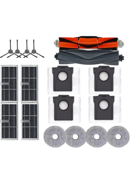 Dreame X30 Pro Plus / X30 Pro Ultra Robot Süpürge Ana Taraf Hepa Filtre Paspas Bezi Toz Torbaları Yedek Parçaları (Yurt Dışından)