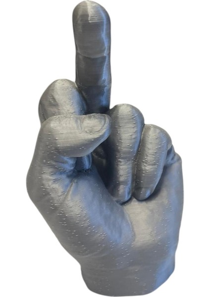 3D Baskı Teknolojisi ile Üretilmiş Dekoratif Orta Parmak Heykeli