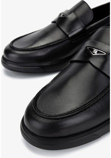 Erkek Hakiki Deri Siyah Deri Loafer Ayakkabı 987 209 Erk Ayk Y25 Sıyah Dr modelleri