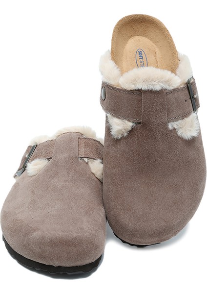 K14207-029SD Kifidis Soft Step Kadın Süet Deri Sabo Mantar Terlik 36-41 fiyatları