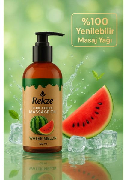 Doğal2 Adet Karpuz Özlü Duyusal ve Yenilebilir Masaj Yağı 120 ml