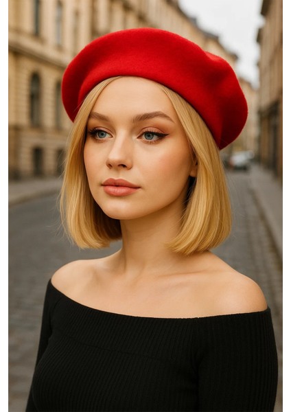 Kırmızı Fransız Ressam Keçe Bere Şapka fiyatları