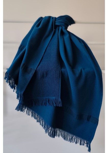 %100 Pamuk Kalın Çizgili Peştemal-Şezlong HAVLUSU-90X200 Cm-Lacivert