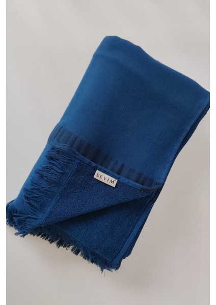 %100 Pamuk Kalın Çizgili Peştemal-Şezlong HAVLUSU-90X200 Cm-Lacivert fırsatları