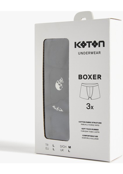 Pamuklu Kurukafa Desenli 3'lü Boxer Seti fiyatları