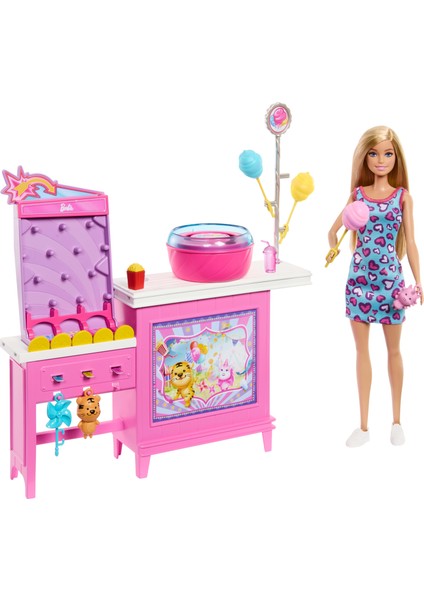 ® Mysteries Beach Detectives Bebek, Oyun Seti ve Aksesuarlar Barbie Mysteries: Beach Detectives Barbie 'malibu' Bebek, Pamuk Şeker Makinesi ve Aksesuarlar ile Oyun Seti JFV67
