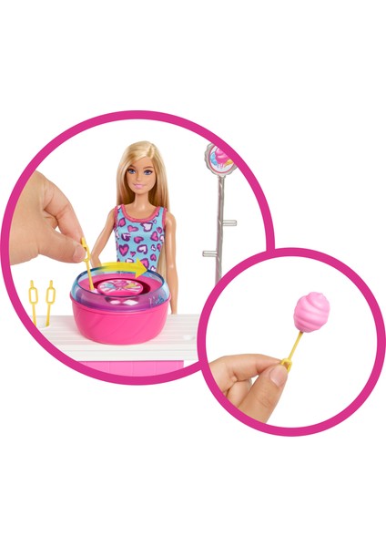 ® Mysteries Beach Detectives Bebek, Oyun Seti ve Aksesuarlar Barbie Mysteries: Beach Detectives Barbie 'malibu' Bebek, Pamuk Şeker Makinesi ve Aksesuarlar ile Oyun Seti JFV67 fırsatları
