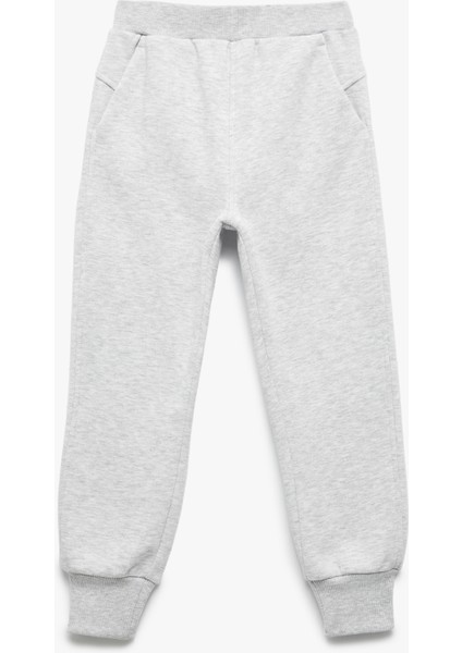 Beli Lastikli Cepli Basic Jogger Eşofman Altı