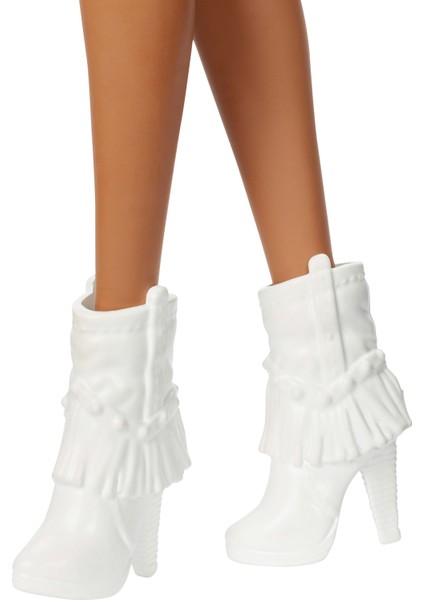 ® Bebek Gümüş Rengi Işıltılı Elbisesi, Kovboy Şapkası ve Çizmeleriyle Siyah Saçlı Barbie Fashionistas Bebek (239) HYT95 fırsatları
