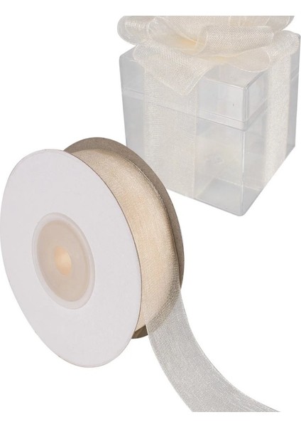 Organze Kurdele 2MM-25MT Krem