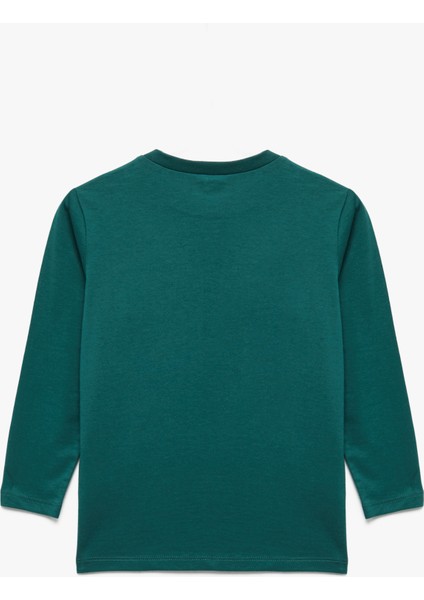 Pamuklu Uzun Kollu Futbol Baskılı Tişört Erkek Çocuk Günlük Stil Bisiklet Yaka fiyatları