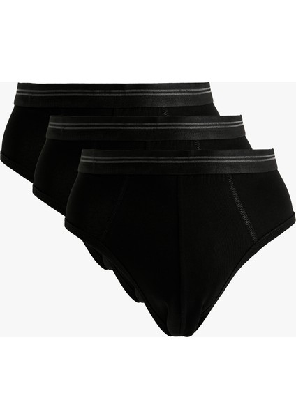 Lastik Detaylı 3'lü Slip Boxer Seti