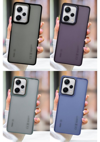Xiaomi Redmi Note 12 Pro 5g Kılıf Metal Çerçeve Hassas Butonlu Renkli Buzlu Şeffaf Kapak fiyatları