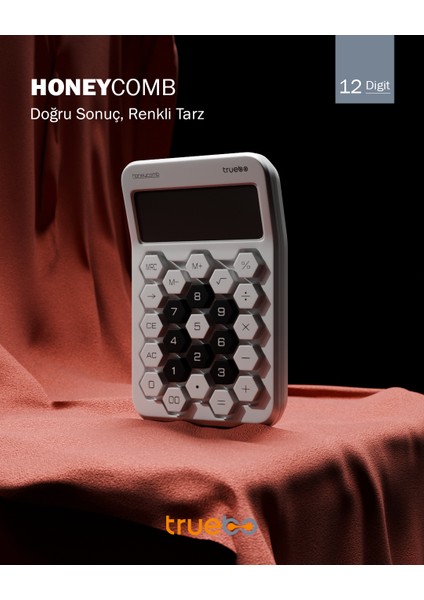 HoneyComb Beyaz Renkli Hesap Makinesi