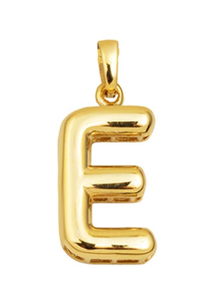 Balon E Harfi 14 Ayar Altın Kolye Ucu