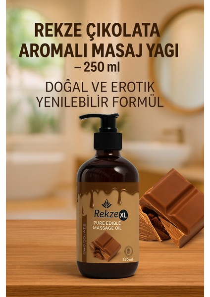 4’li 250 ml Çikolata Aromalı Masaj Yağı – Doğal ve Cilt Dostu