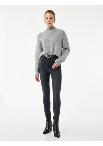 Yüksek Bel Dar Kesim Jean Pantolon - Skinny Push Up Fit Jean