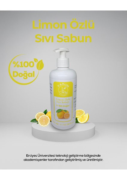 Doğal Limon Yağlı Sıvı Sabun – Ferahlatıcı & Cilt Dostu Temizlik