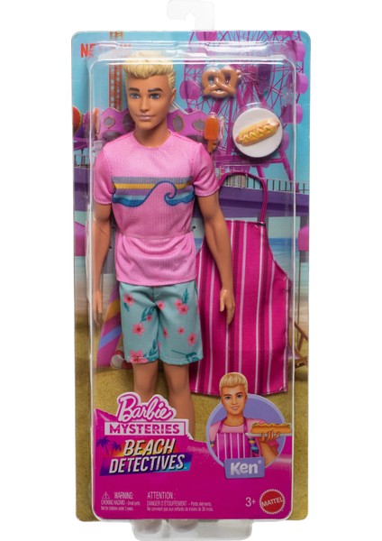 ® Mysteries Beach Detectives Bebek ve Aksesuarlar Klasik Kıyafeti ve Hikaye Anlatımını Zenginleştiren Aksesuarlarıyla Barbie Mysteries: Beach Detectives Ken Bebek JFV65 fırsatları